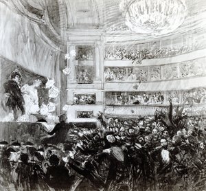 A hernani csata a Comedie Francaise-ban 1830. február 25-én, 1909.