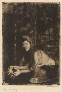 Nő vázával La femme au vase, 1894. alkotó: Paul Albert Besnard