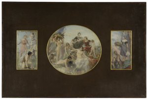 A párizsi Hôtel de Ville de Paris étkezőjének vázlata: La Chasse. L