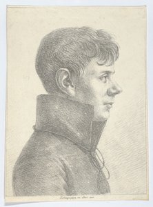 Fiatal férfi arcképe profilban, 1808., 1808. alkotó: Paul Anton Skerl