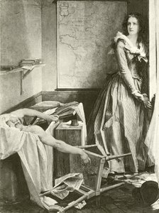 Charlotte Corday és Marat (mélynyomás)