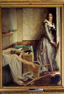 Francia forradalom: "" Charlotte Corday (1768-1793) Jean Paul Marat meggyilkolása idején"" Paul Baudry (1828-1885) festménye