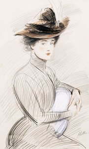 Egy elegáns hölgy, alkotó: Paul Cesar Helleu