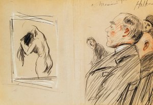 Monsieur Fiquet Degas pasztelljében gyönyörködik alkotó: Paul Cesar Helleu