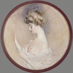 Marthe Letellier portréja, született Fourton, c. 1900. alkotó: Paul Cesar Helleu