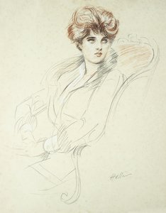 Hölgy portréja ülve, alkotó: Paul Cesar Helleu