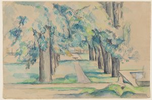 Avenue of Chestnut Trees at the Jas de Bouffan, c.1878-90 (watercolor) alkotó: Paul Cézanne