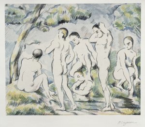 Fürdőzők (kis lap) alkotó: Paul Cézanne