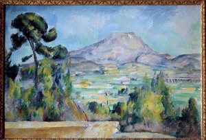 A Sainte Victoire hegy Paul Cezanne (1839-1906) festménye 1887-1890 V. 0,65x0,92 m Párizs, Orsay Múzeum - A Mount Sainte-Victoire. Paul Cezanne (1839-1906) festménye alkotó: Paul Cézanne