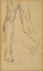 Lábak tanulmányozása. Paul Cezanne (1839-1906) rajza. Ólom papíron. Mérete: 19,4x11,8 cm. Musee Granet, Aix En Provence. alkotó: Paul Cézanne