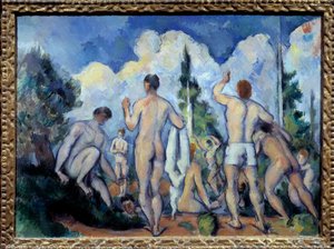 Les bathers Paul Cezanne (1839-1906) festménye 1890 V. 0,6x0,82 m Párizs, Muse d