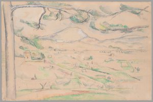 Montagne Saint-Victoire (Az Arc-völgy) alkotó: Paul Cézanne