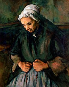 Vénasszony a rózsafüzérnél Paul Cezanne (1839-1906) festménye 1896 V. 65x85 cm London, National Gallery alkotó: Paul Cézanne