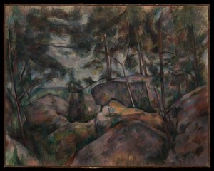 Sziklák Fontainebleau-nál alkotó: Paul Cézanne