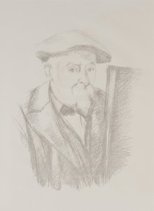 Önarckép a festőállvány előtt alkotó: Paul Cézanne