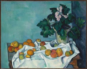 Csendélet almákkal és egy cserép kankalinnal alkotó: Paul Cézanne