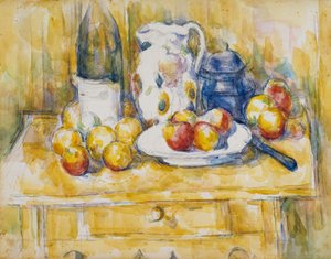 Csendélet almával a kredencében alkotó: Paul Cézanne