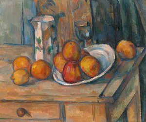 Csendélet tejeskancsóval és gyümölccsel alkotó: Paul Cézanne