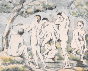 A fürdőzők (kis táblakép) alkotó: Paul Cézanne