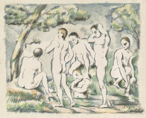Fürdőzők (Kis lemez) alkotó: Paul Cézanne