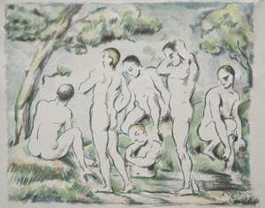 A fürdőzők alkotó: Paul Cézanne
