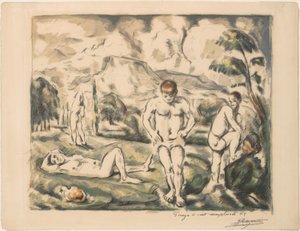 A nagy fürdőzők (Les Baigneurs) alkotó: Paul Cézanne