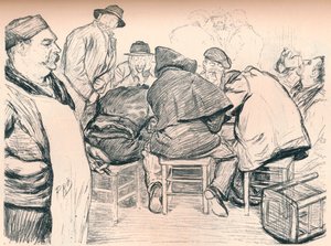„A folyékony frissítő szállítója anarchisták számára”, 1895 alkotó: Paul Charles Renouard