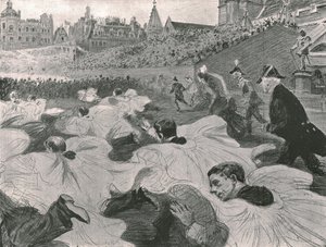 „Sietve látni, ahogy a király és a királynő elhagyja az apátságot”, 1902. alkotó: Paul Charles Renouard