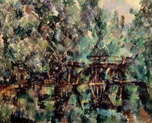 Híd egy tó felett, 1898. alkotó: Paul Cézanne
