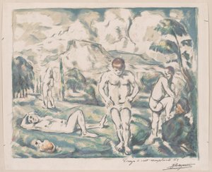 Fürdőzők alkotó: Paul Cézanne