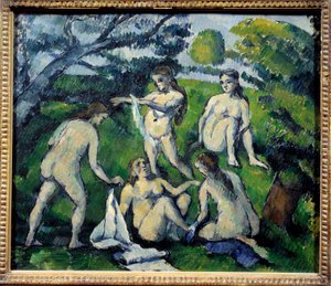 Paul Cezanne Öt fürdőző festménye alkotó: Paul Cézanne