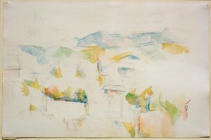 Hegyvidéki táj Aix-en-Provence körül alkotó: Paul Cézanne