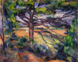Nagy fenyő és vörös föld alkotó: Paul Cézanne