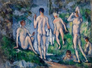 Fürdőzők csoportja alkotó: Paul Cézanne