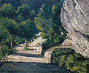 Tájkép. Út fákkal a Sziklás -hegységben alkotó: Paul Cézanne