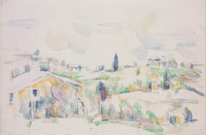 Táj Provence-ban alkotó: Paul Cézanne