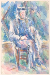 Szalmakalapot viselő férfi alkotó: Paul Cézanne
