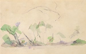 Mont Sainte-Victoire (wc papíron) alkotó: Paul Cézanne