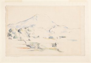 Montagne Sainte-Victoire, 1885-87 körül (grafit és akvarell fektetett papíron) alkotó: Paul Cézanne