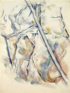 Fenyő és sziklák a Château-Noir feletti barlangok közelében alkotó: Paul Cézanne