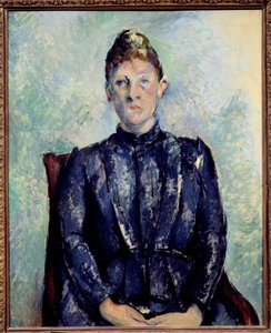 Madame Cezanne portréja Paul Cezanne festménye (1839-1906) 19. századi V. 0,65x0,81 m Párizs, Musee de l