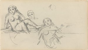Ülő fürdőző [verso], 18821885. alkotó: Paul Cézanne
