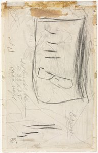 Madame Cézanne vázlata (verso) alkotó: Paul Cézanne