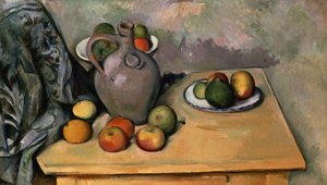 Csendélet kék drapériával, 1893-94 körül (olaj, papír)
