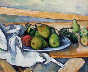 Csendélet körtével alkotó: Paul Cézanne