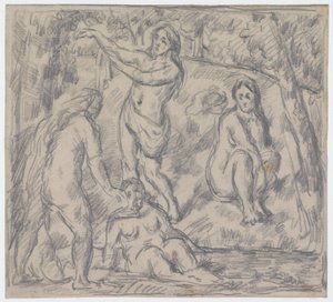 Négy fürdőző nő tanulmánya alkotó: Paul Cézanne