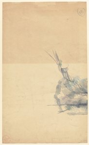 Egy szikla tanulmányozása [verso] alkotó: Paul Cézanne