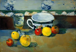 Pohár, pohár és gyümölcsök II alkotó: Paul Cézanne