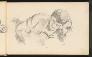 A művész fia könyökére támaszkodva alkotó: Paul Cézanne