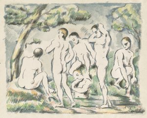 A fürdőzők (kis tányér) alkotó: Paul Cézanne